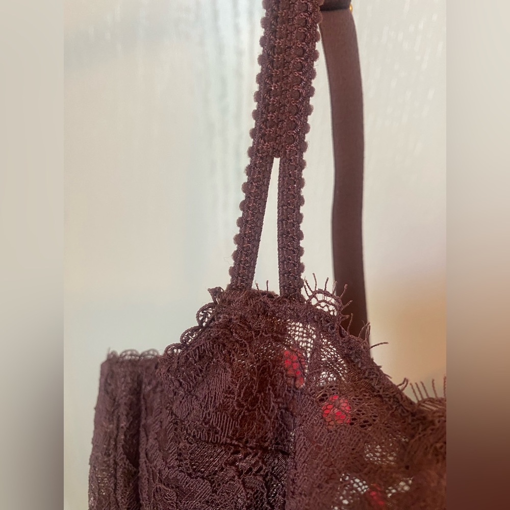Auden Plum Lacy Bralette - Picture 3 of 7